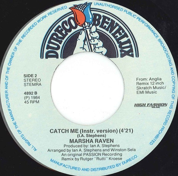 Marsha Raven Featuring London Big Ben : Catch Me (From Anglia Remix 12 Inch) (7")