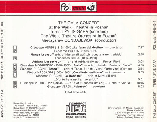 Teresa Żylis-Gara - Francesco Cilea, Pietro Mascagni, Stanisław Moniuszko, Giacomo Puccini, Giuseppe Verdi : The Gala Concert (CD, Comp)