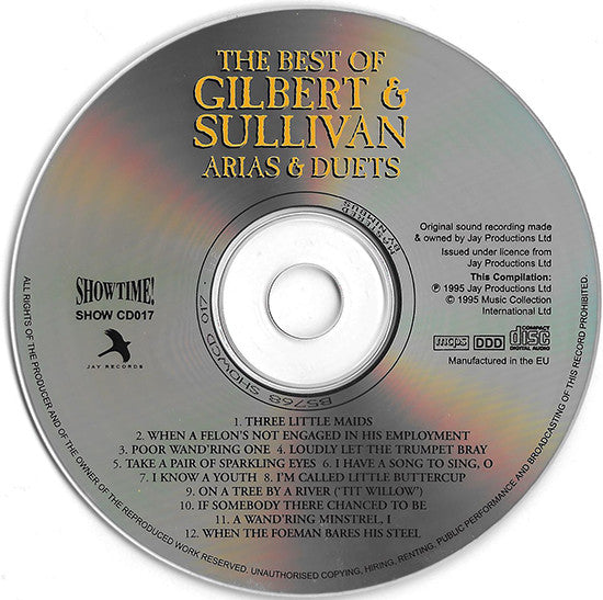 Gilbert & Sullivan : The Best Of Gilbert & Sullivan. Arias & Duets (CD, Comp)