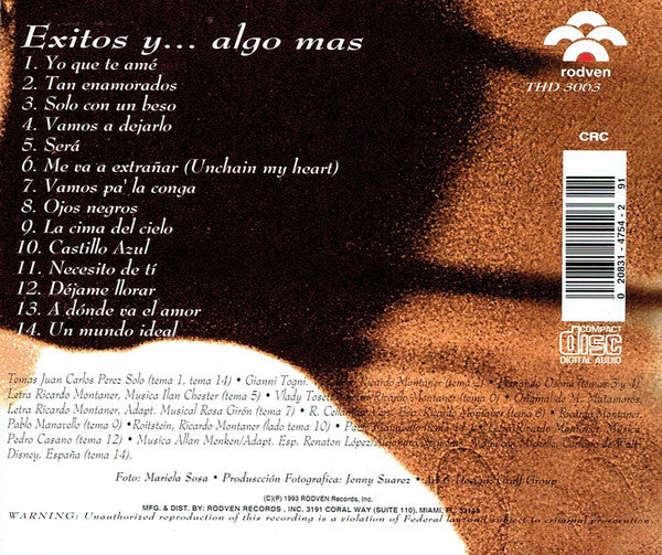 Ricardo Montaner : Exitos Y ... Algo Mas (CD, Album, Comp, Club)