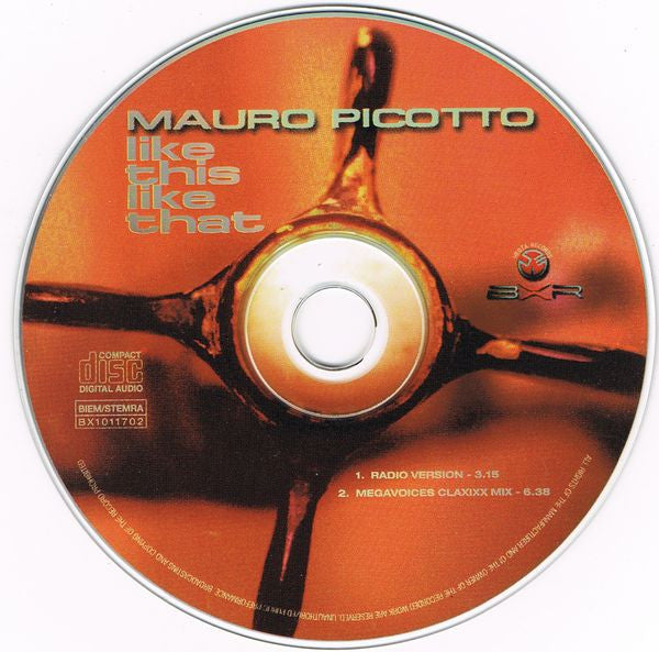 Mauro Picotto : Like This Like That (CD, Single, Car)