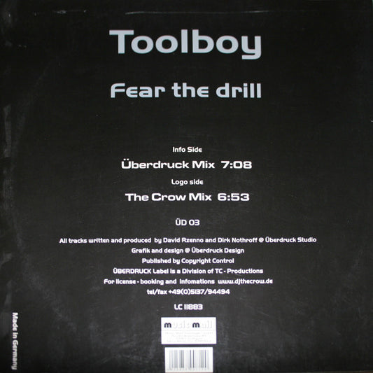Toolboy : Fear The Drill (12")