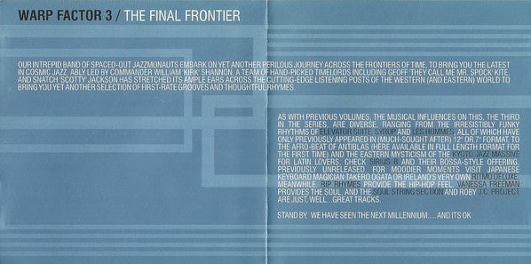 Various : Warp Factor 3 (The Final Frontier) (CD, Comp)