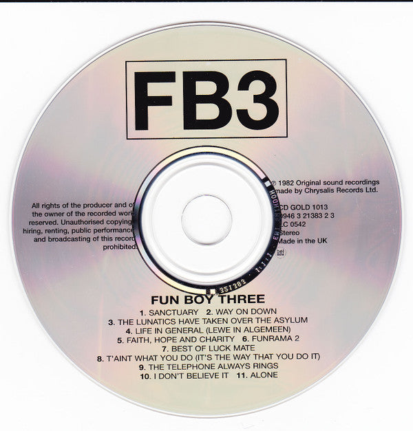 Fun Boy Three : The Fun Boy Three (CD, Album, RP)