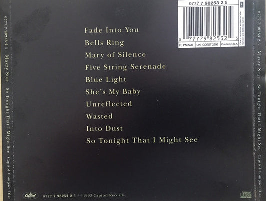 Mazzy Star : So Tonight That I Might See (CD, Album)