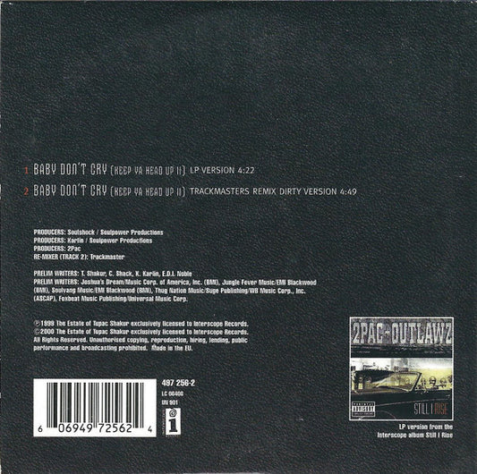 2Pac & The Outlawz : Baby Don't Cry (Keep Ya Head Up II) (CD, Single, Car)