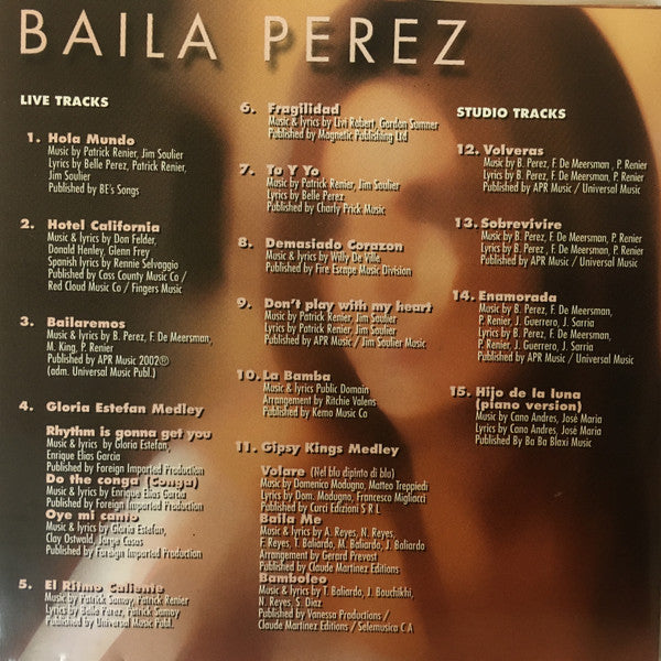 Belle Perez : Baila Perez (CD, Album)
