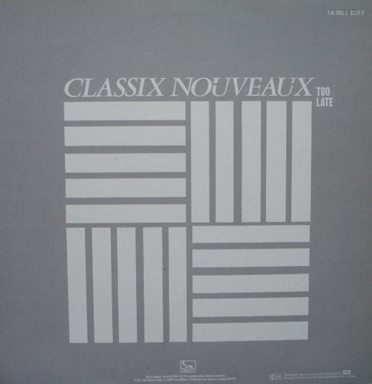 Classix Nouveaux : Because You're Young (12")