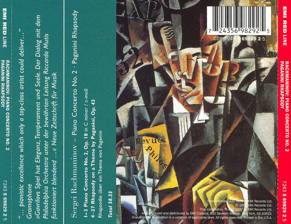 Sergei Vasilyevich Rachmaninoff - The Philadelphia Orchestra, Andrei Gavrilov, Riccardo Muti : Piano Concerto No. 2, Paganini Rhapsody (CD, Album, RE)