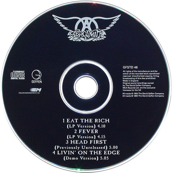 Aerosmith : Eat The Rich (CD, Single)