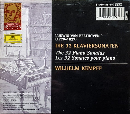 Ludwig van Beethoven - Wilhelm Kempff : Die Klaviersonaten = The Piano Sonatas = Les Sonates Pour Piano (Box, Comp, Sli + 8xCD, Comp, RE, RM)
