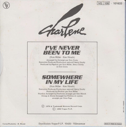 Charlene : I've Never Been To Me (7", Single)