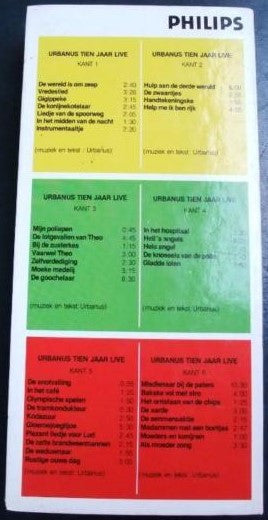 Urbanus : Tien Jaar Live (3xCass, Album)