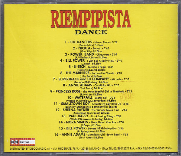Various : Riempipista Dance (CD, Comp, Mixed)