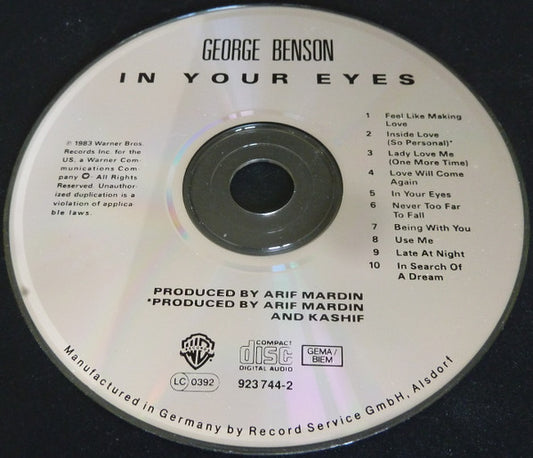 George Benson : In Your Eyes (CD, Album)