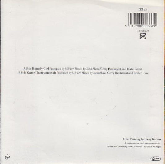 UB40 : Homely Girl (7", Single)