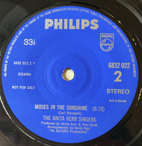 The Anita Kerr Singers : Eli's Comin'/Eleanor Rigby/Moses In The Sunshine (7", EP)