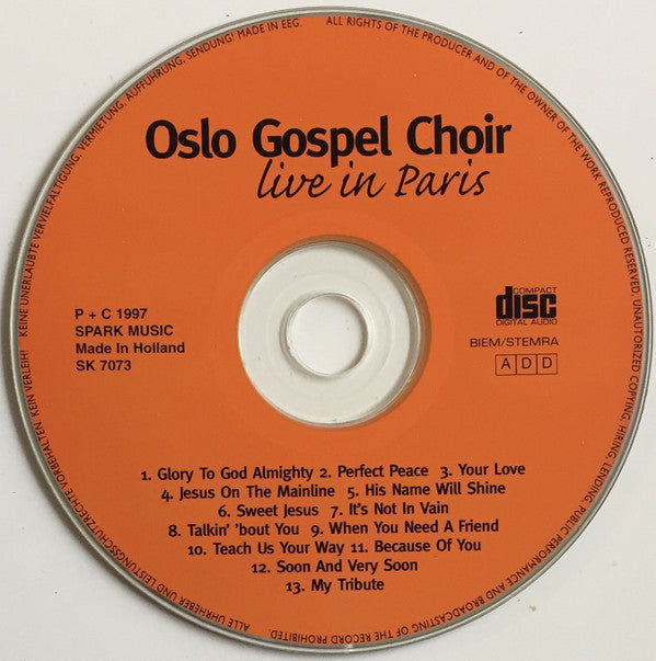 Oslo Gospel Choir : Live In Paris (CD, Album)