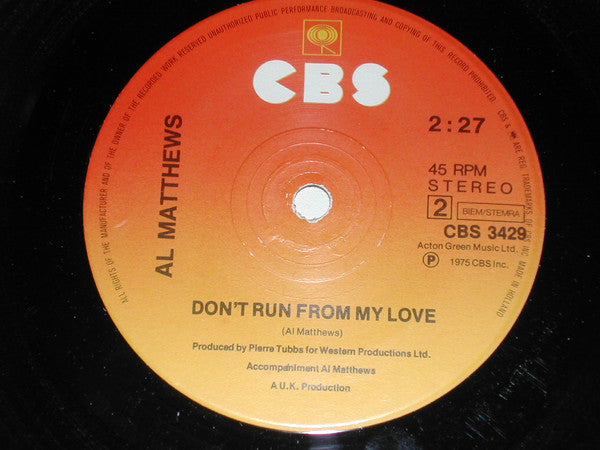 Al Matthews : Fool (7", Single)