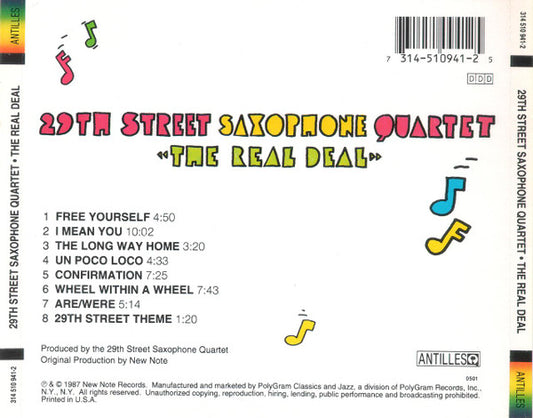 29th Street Saxophone Quartet : The Real Deal (CD, Album, RE)
