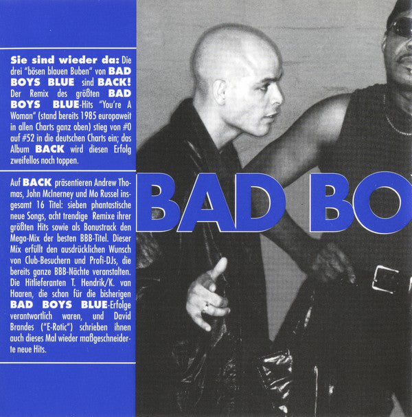 Bad Boys Blue : Back (CD, Album)