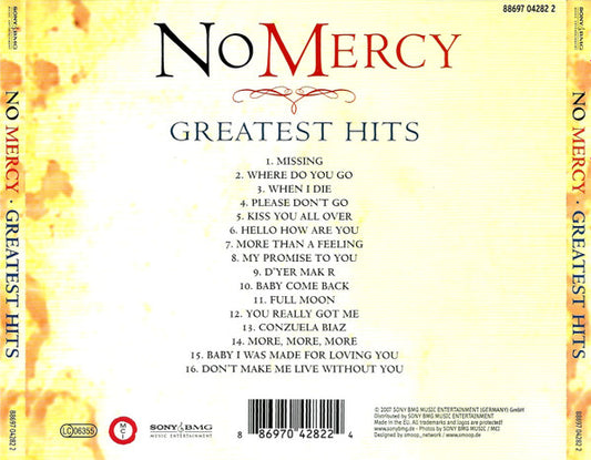 No Mercy : Greatest Hits (CD, Comp)