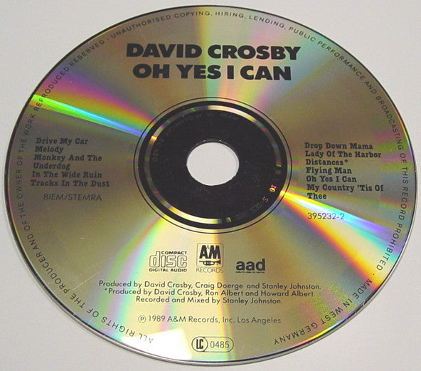 David Crosby : Oh Yes I Can (CD, Album)