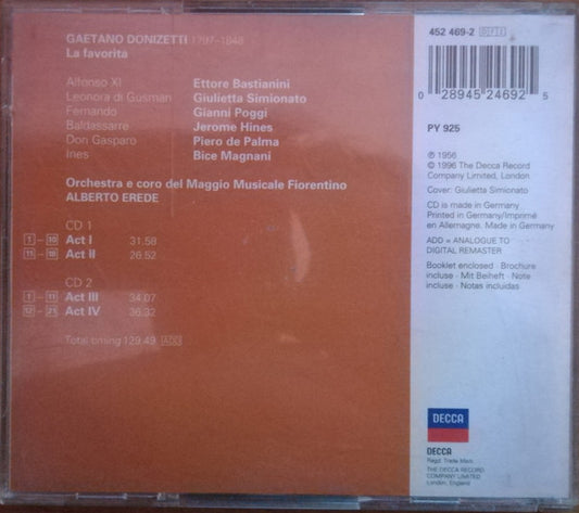 Gaetano Donizetti : La Favorita (2xCD)