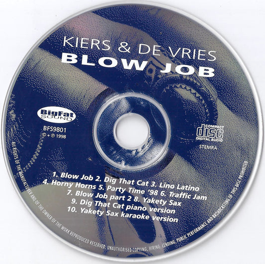 Wouter Kiers & Ruud De Vries : Blow Job (CD, Album)