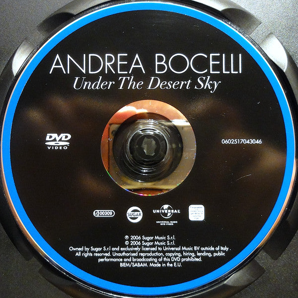Andrea Bocelli : Under The Desert Sky (DVD-V, Multichannel, NTSC, Reg)