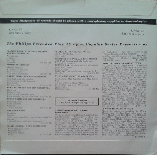 Winifred Atwell : Let's Have A Party (7", EP, Mono)