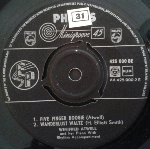 Winifred Atwell : Let's Have A Party (7", EP, Mono)