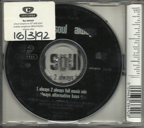 Urban Soul : Always (CD, Single)
