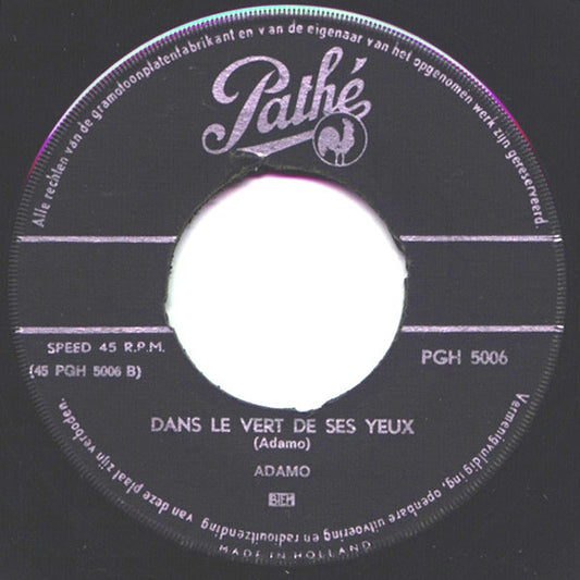 Adamo : Vous Permettez, Monsieur? / Dans Le Vert De Ses Yeux (7", Single, 4-p)