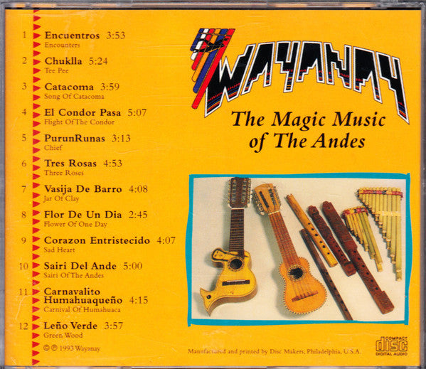 Wayanay : Tee Pee Encounters Catacoma (The Magic Music Of The Andes) (CD)