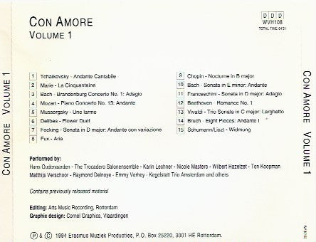 Various : Con Amore Volume 1 (CD, Comp)