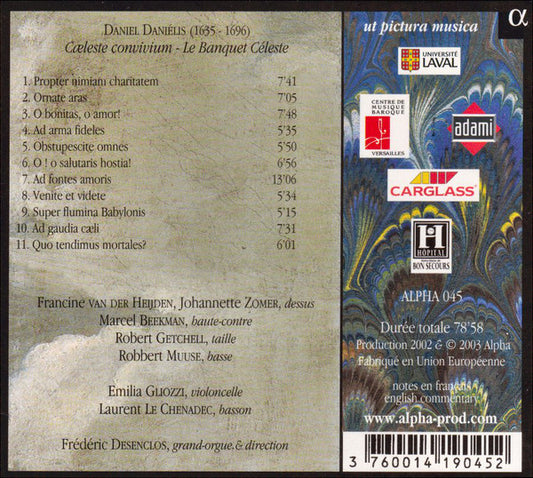 Daniel Danielis - Ensemble Pierre Robert, Frédéric Desenclos : Cœleste Convivium (CD, Album)