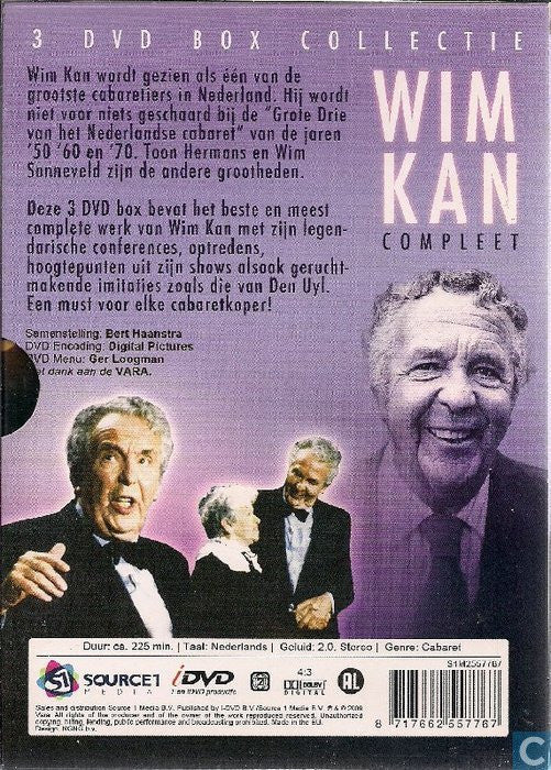 Wim Kan : Compleet (De TV Hoogtepunten Van De Onvergetelijke Wim Kan) (3xDVD-V, PAL + Box, RE)