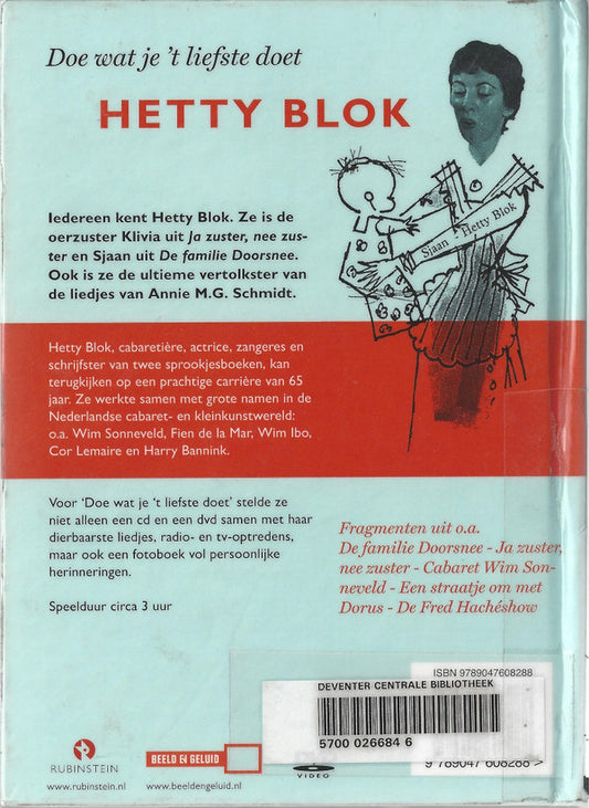 Hetty Blok : Doe Wat Je 'T Liefste Doet (CD, Comp + DVD, PAL)