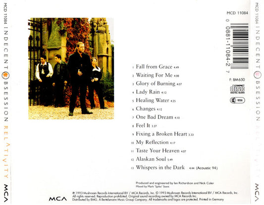 Indecent Obsession : Relativity (CD, Album)