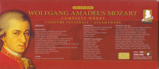 Wolfgang Amadeus Mozart : Complete Works = L'Oeuvre Intégrale = Gesamtwerk (170xCD + CD-ROM + Box, Comp)