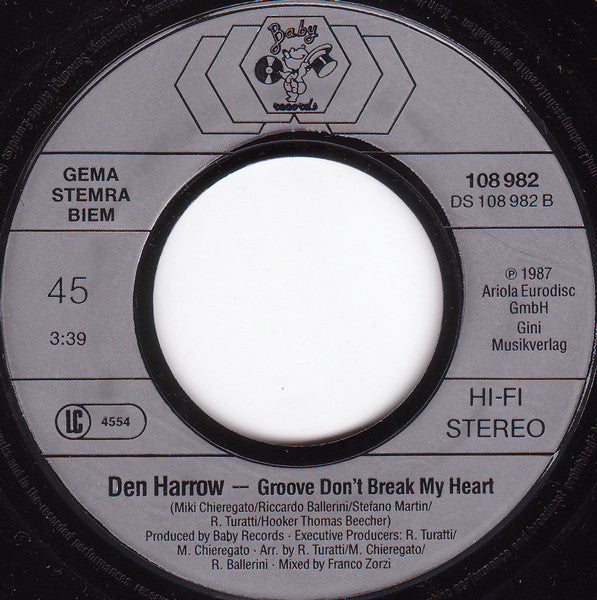 Den Harrow : Don't Break My Heart (7", Single)
