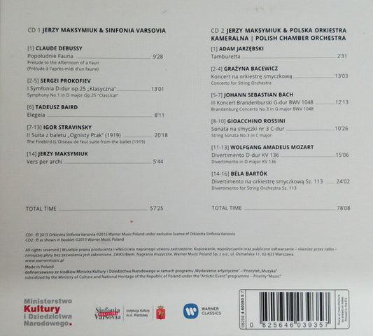 Jerzy Maksymiuk, Sinfonia Varsovia : Sinfonia Varsovia (2xCD, Mixed)