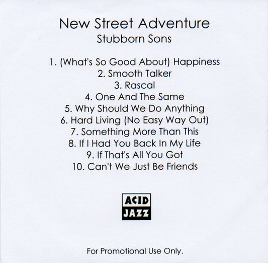 New Street Adventure : Stubborn Sons (CDr, Album, Promo)