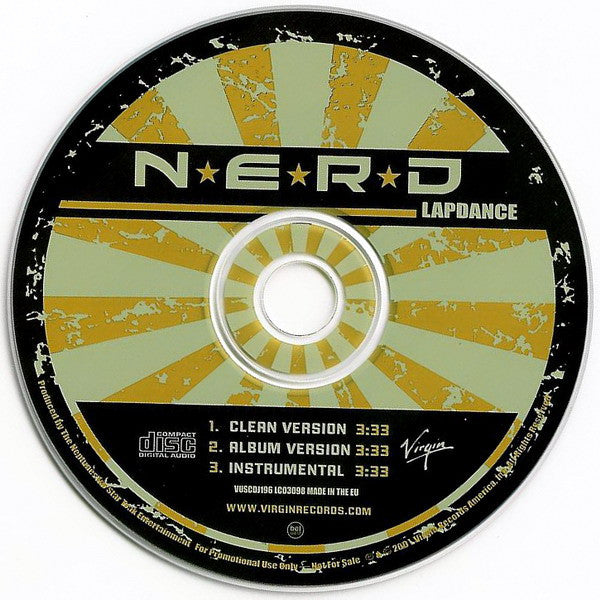 N*E*R*D : Lapdance (CD, Single, Promo, Car)
