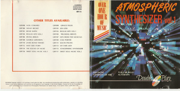 The Galaxy Sound Orchestra : Atmospheric Synthesizer Vol 1 (CD, Bla)