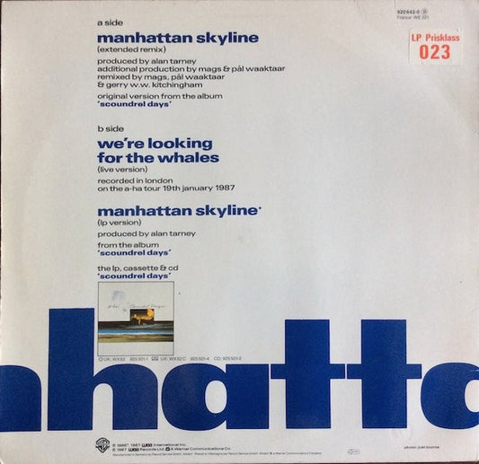 a-ha : Manhattan Skyline (Extended Remix) (12", Single)