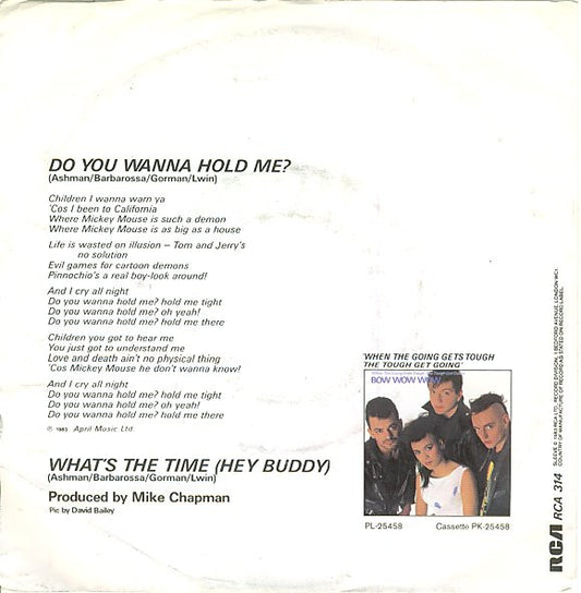 Bow Wow Wow : Do You Wanna Hold Me? (7", Single)