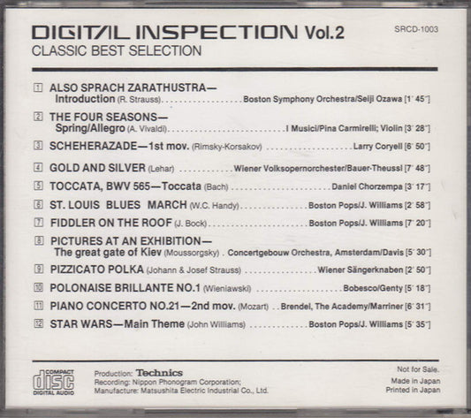 Various : Digital Inspection Vol.2 Classic Best Selection (CD, Comp, Promo)