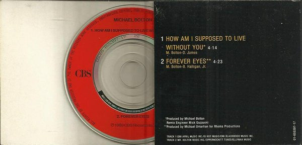 Michael Bolton : How Am I Supposed To Live Without You (CD, Mini, Single)